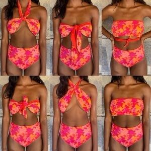 437 He Flora Multi-Way Bikini Set